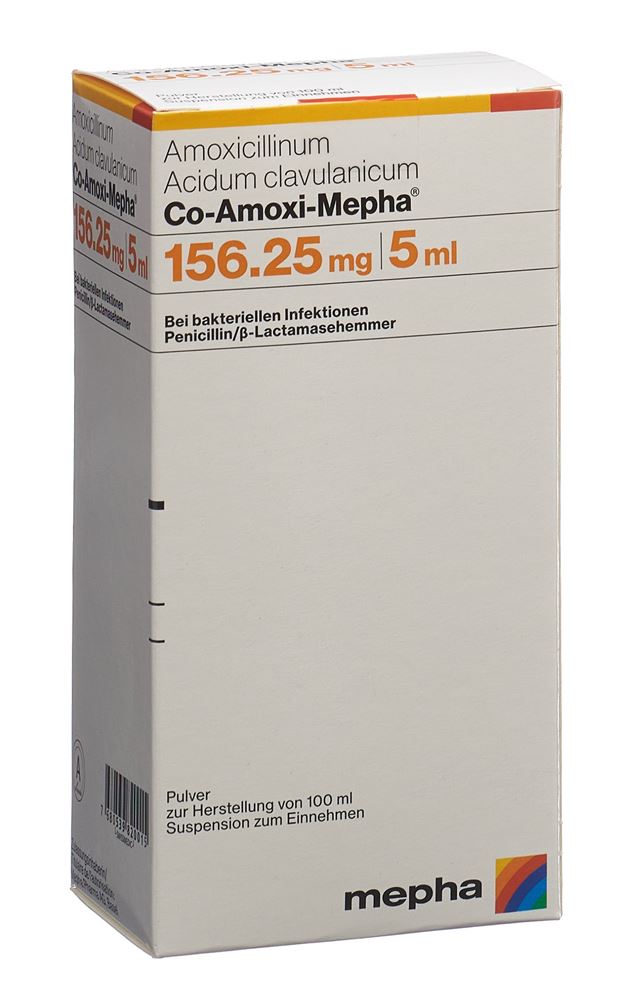 CO-AMOXI Mepha pdr 156.25 mg p susp 100 ml