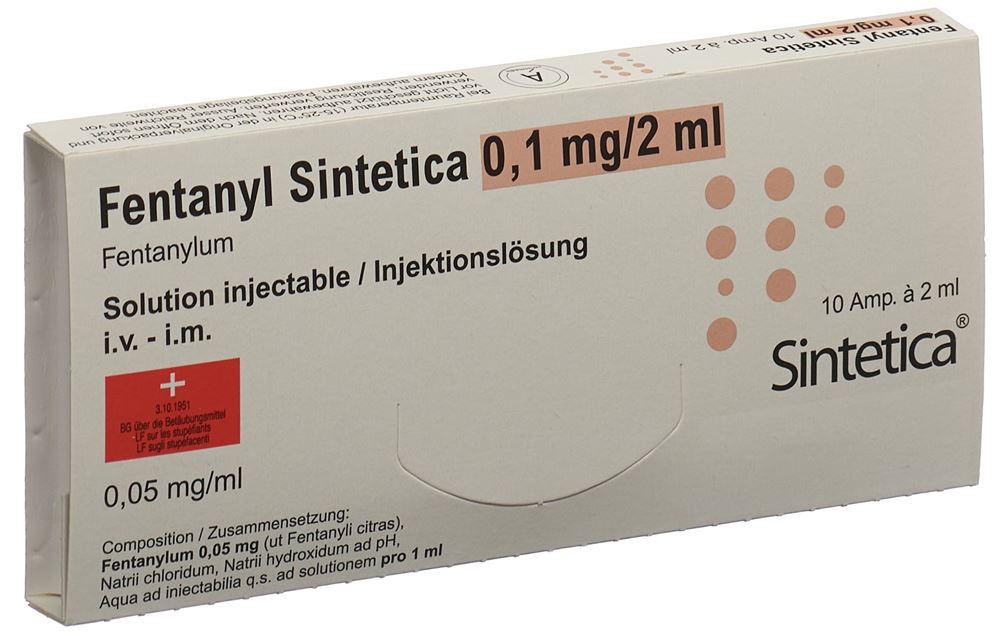 FENTANYL Sintetica sol inj 0.1 mg/2ml 10 amp 2 ml