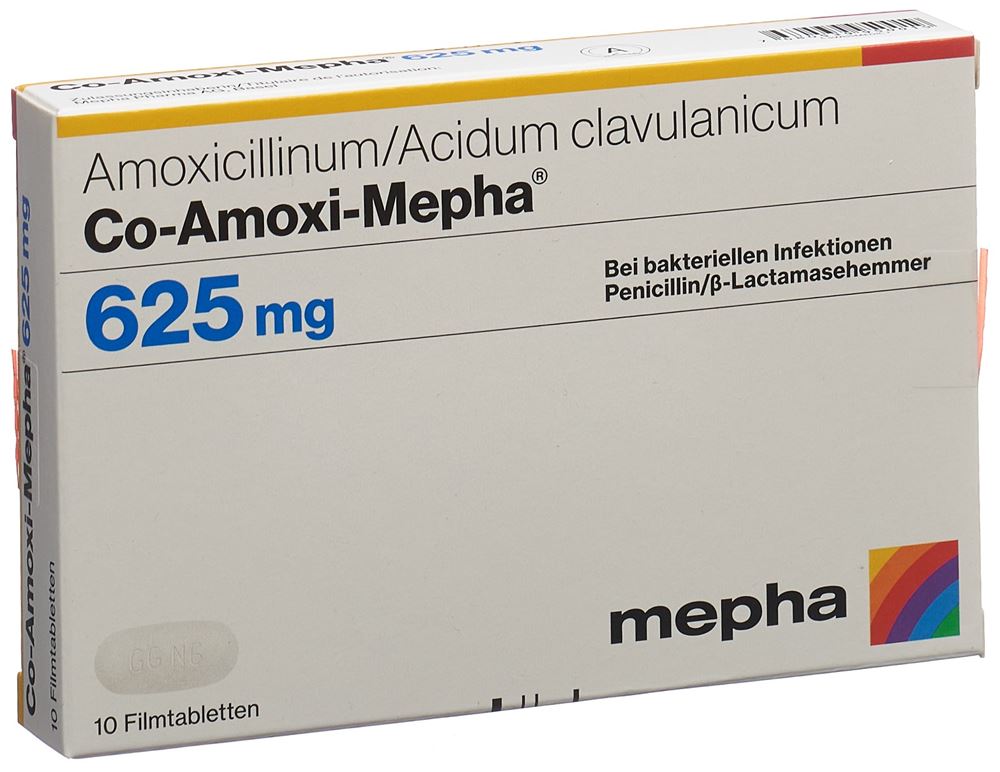CO-AMOXI Mepha cpr pell 625 mg 20 pce