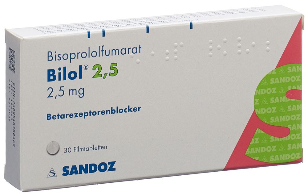 Bilol 2.5 mg, Filmtabletten