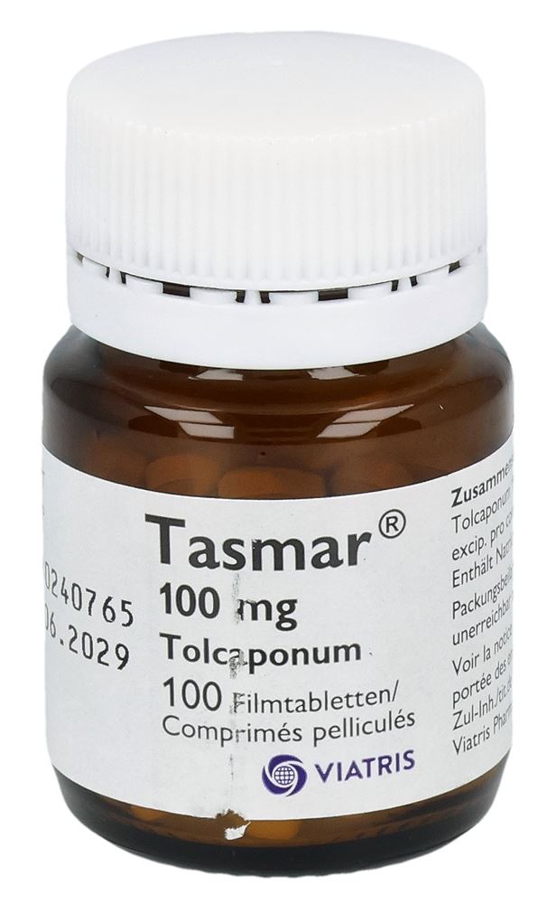 TASMAR cpr pell 100 mg fl 30 pce