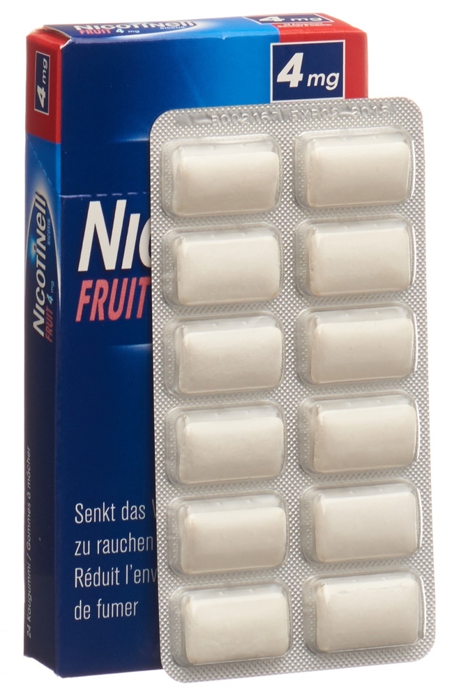 Nicotinell Fruit 4 mg, wirkstoffhaltiges Kaugummi