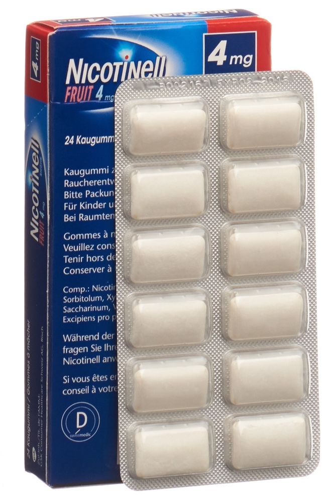 Nicotinell Fruit 4 mg, wirkstoffhaltiges Kaugummi