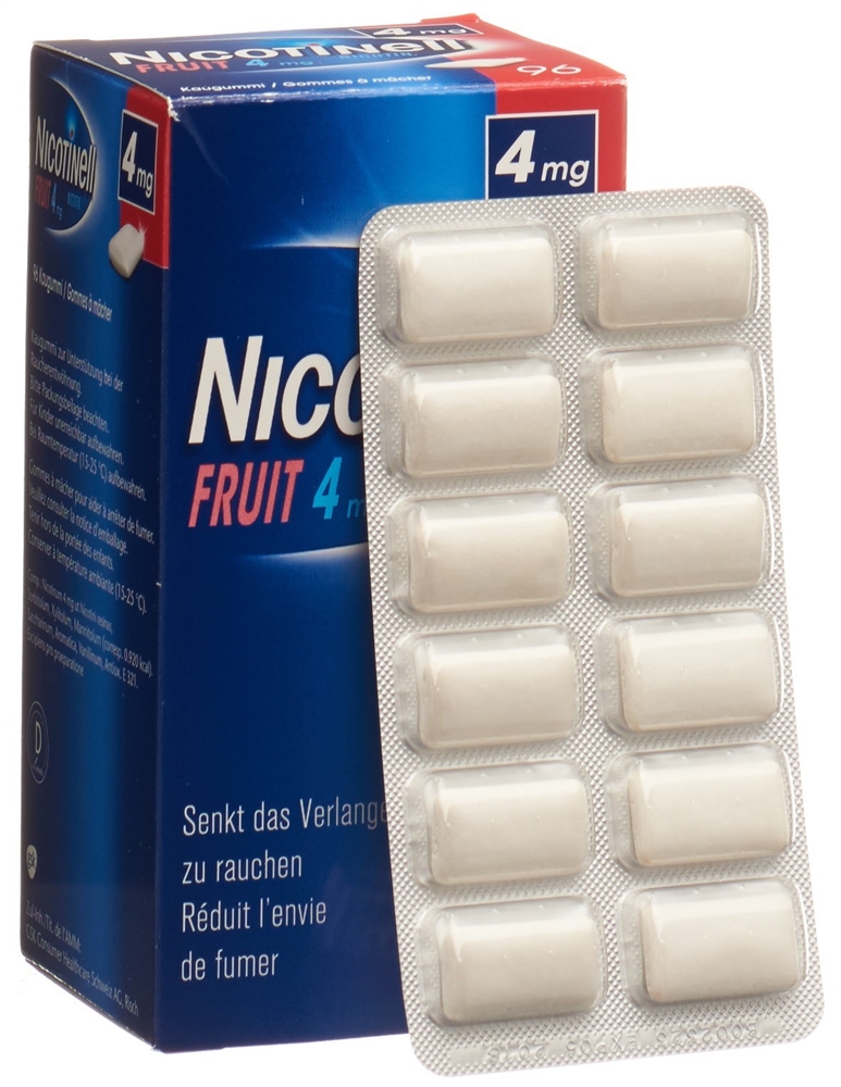 Nicotinell Fruit 4 mg, wirkstoffhaltiges Kaugummi