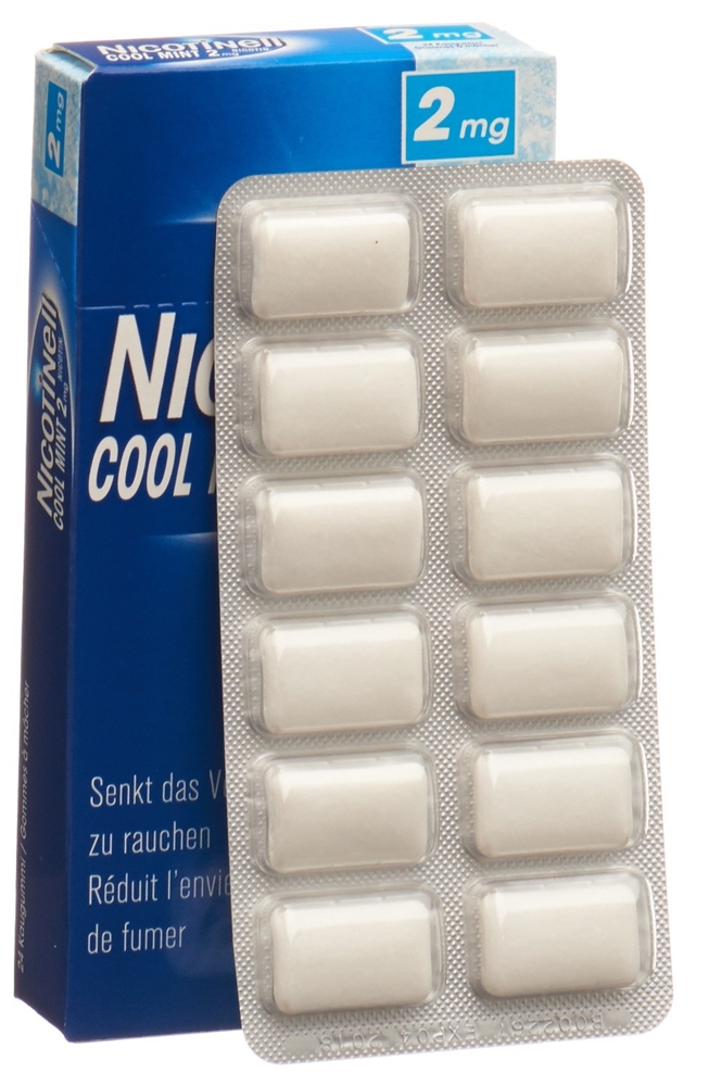 Nicotinell Cool Mint 2 mg, wirkstoffhaltiges Kaugummi