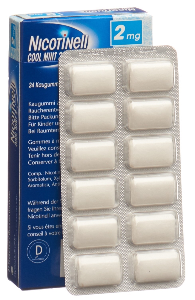 Nicotinell Cool Mint 2 mg, wirkstoffhaltiges Kaugummi