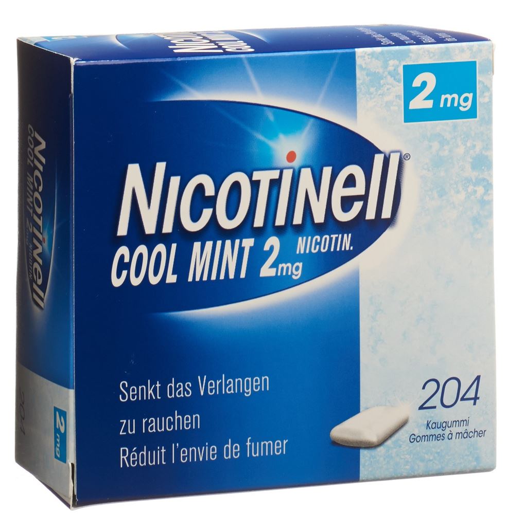 Nicotinell Cool Mint 2 mg, wirkstoffhaltiges Kaugummi