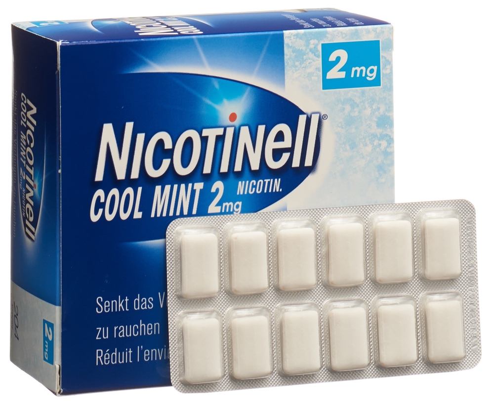 Nicotinell Cool Mint 2 mg, wirkstoffhaltiges Kaugummi