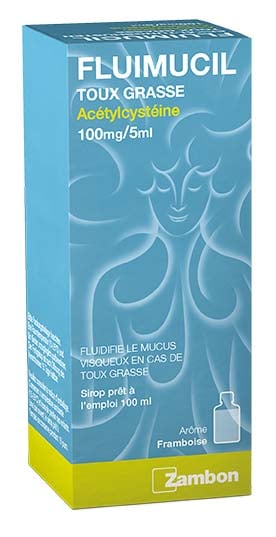 FLUIMUCIL toux grasse sirop 100 mg/5ml 100 ml