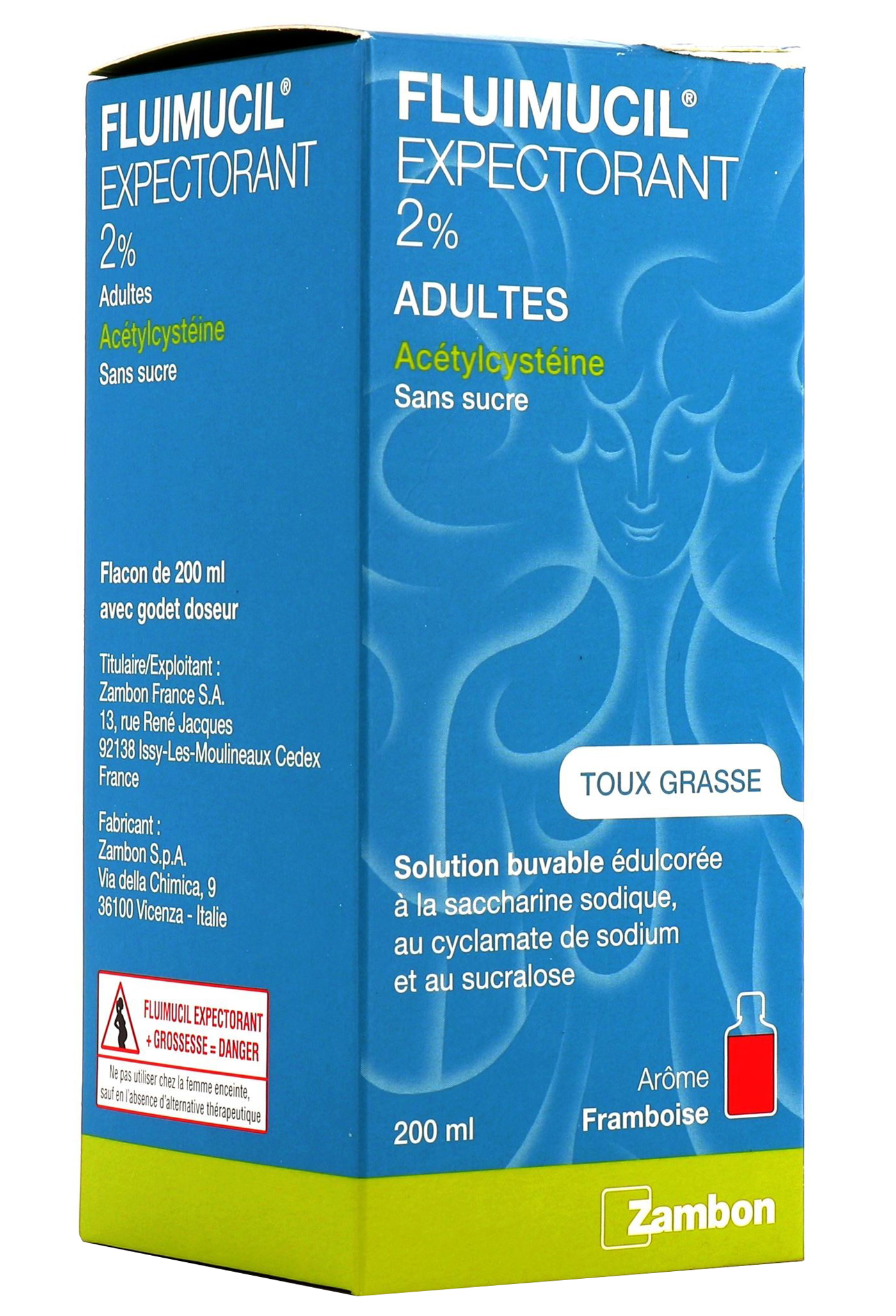FLUIMUCIL toux grasse sirop 200 mg/10ml 200 ml