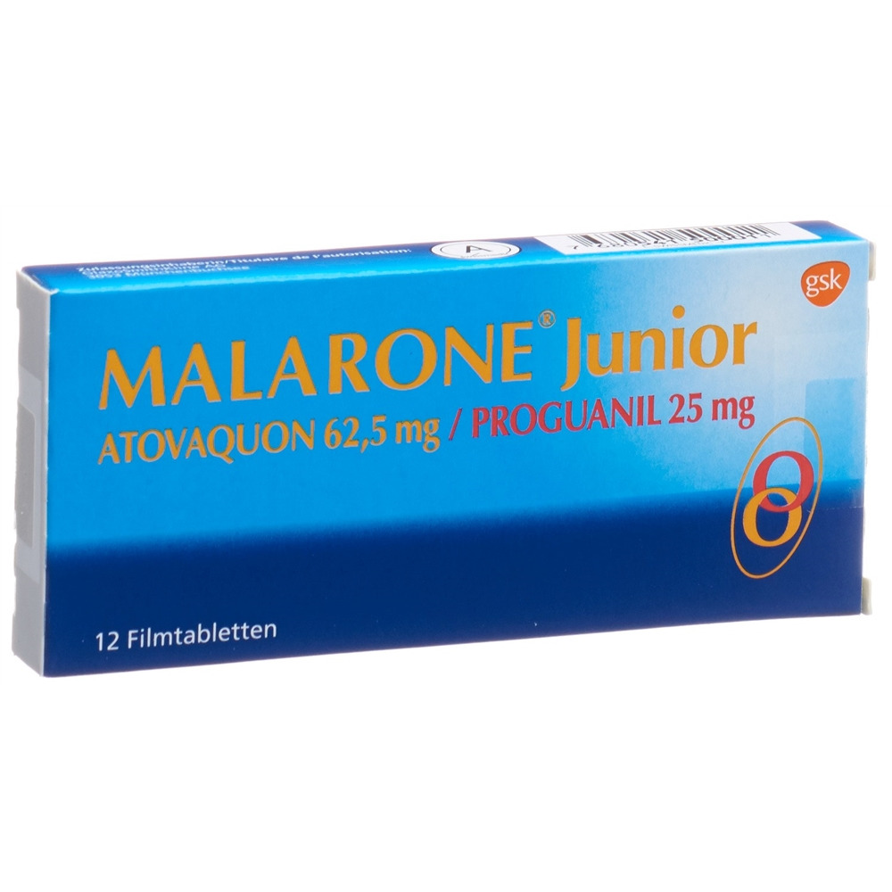 MALARONE Junior cpr pell 62.5/25 mg 12 pce