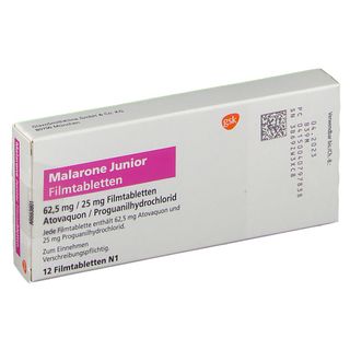MALARONE Junior cpr pell 62.5/25 mg 12 pce