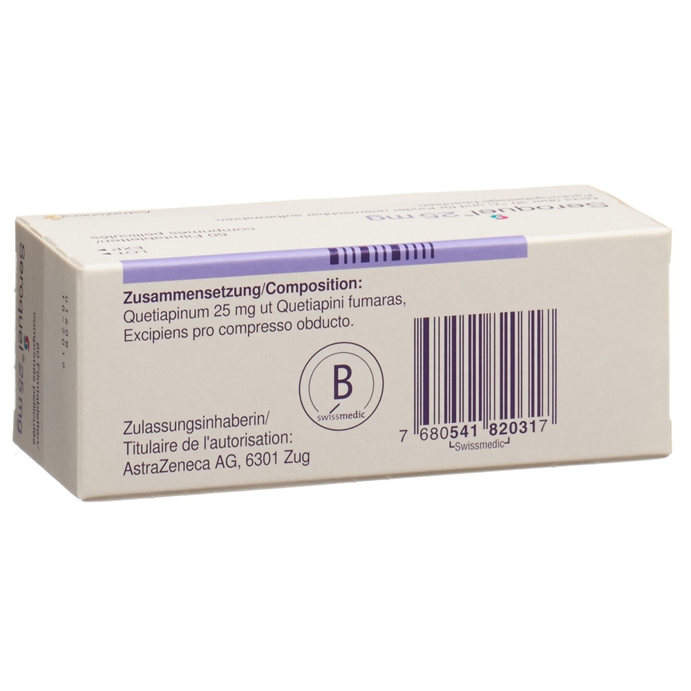 Seroquel 25 mg, Filmtabletten