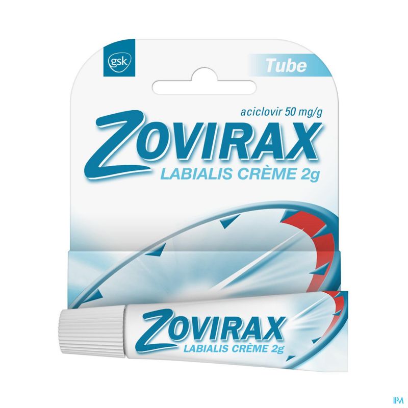 ZOVIRAX LIP crème contre bouton fièvre tb 2 g