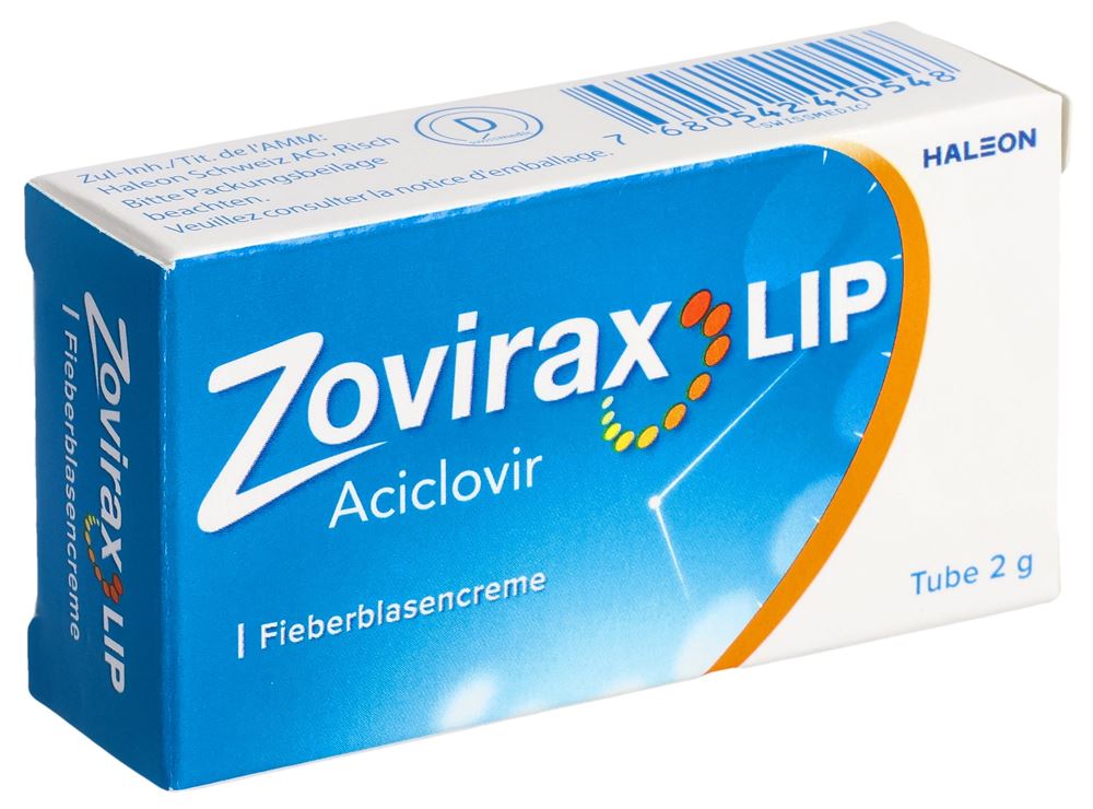 ZOVIRAX LIP crème contre bouton fièvre tb 2 g