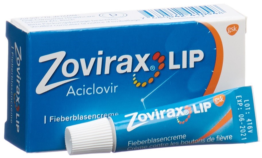 ZOVIRAX LIP crème contre bouton fièvre tb 2 g