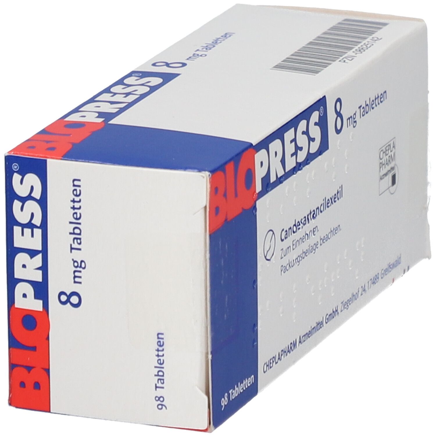 BLOPRESS cpr 8 mg 98 pce