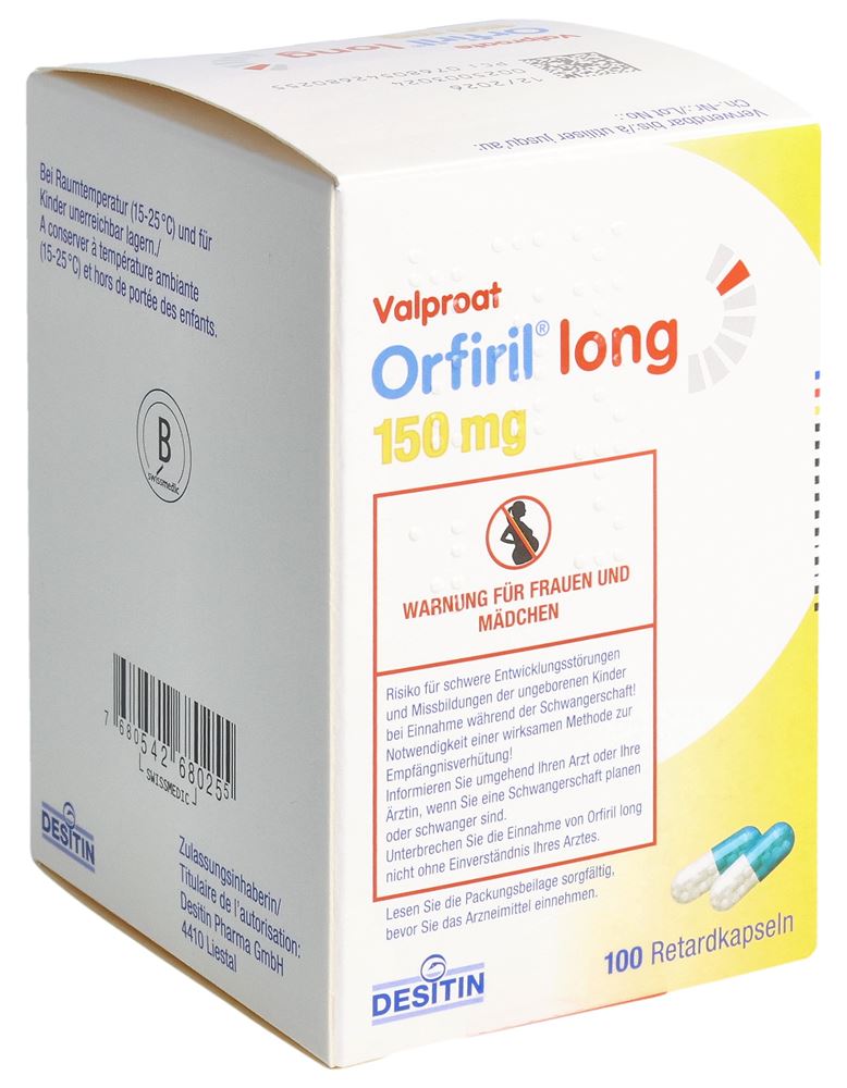 Orfiril long 150 mg, Retardkapseln