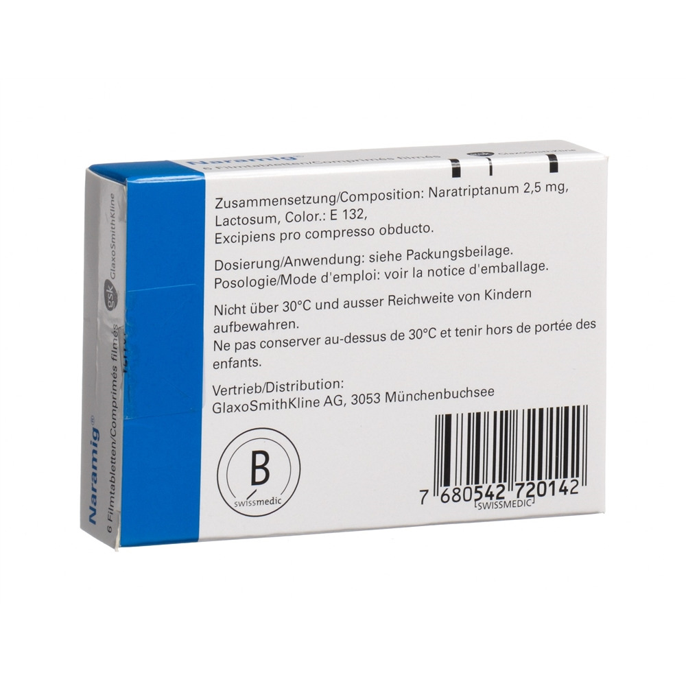 Naramig, Filmtabletten