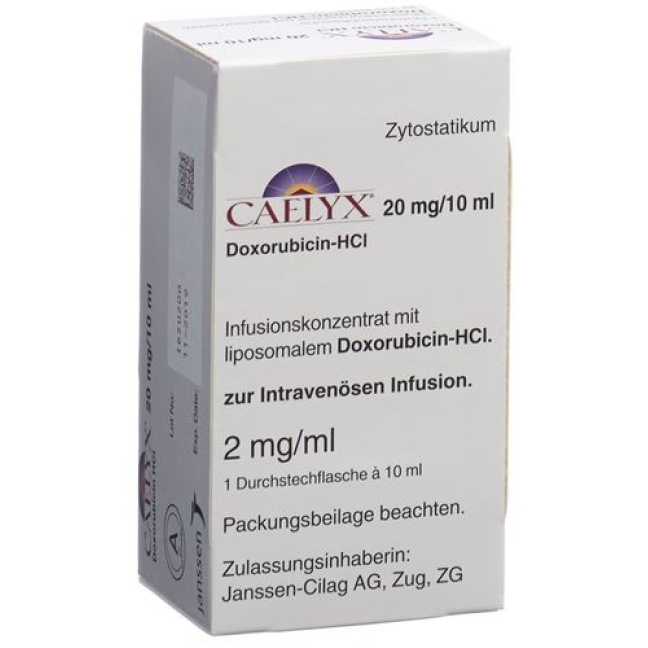 CAELYX conc perf 20 mg/10ml amp 10 ml