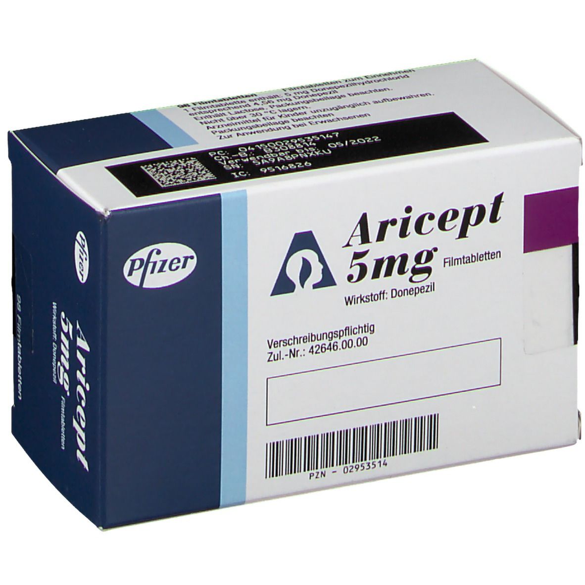 ARICEPT cpr pell 5 mg 98 pce