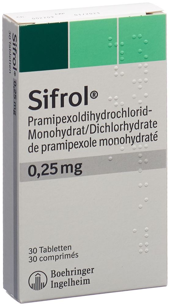 Sifrol 0,25 mg, Tabletten