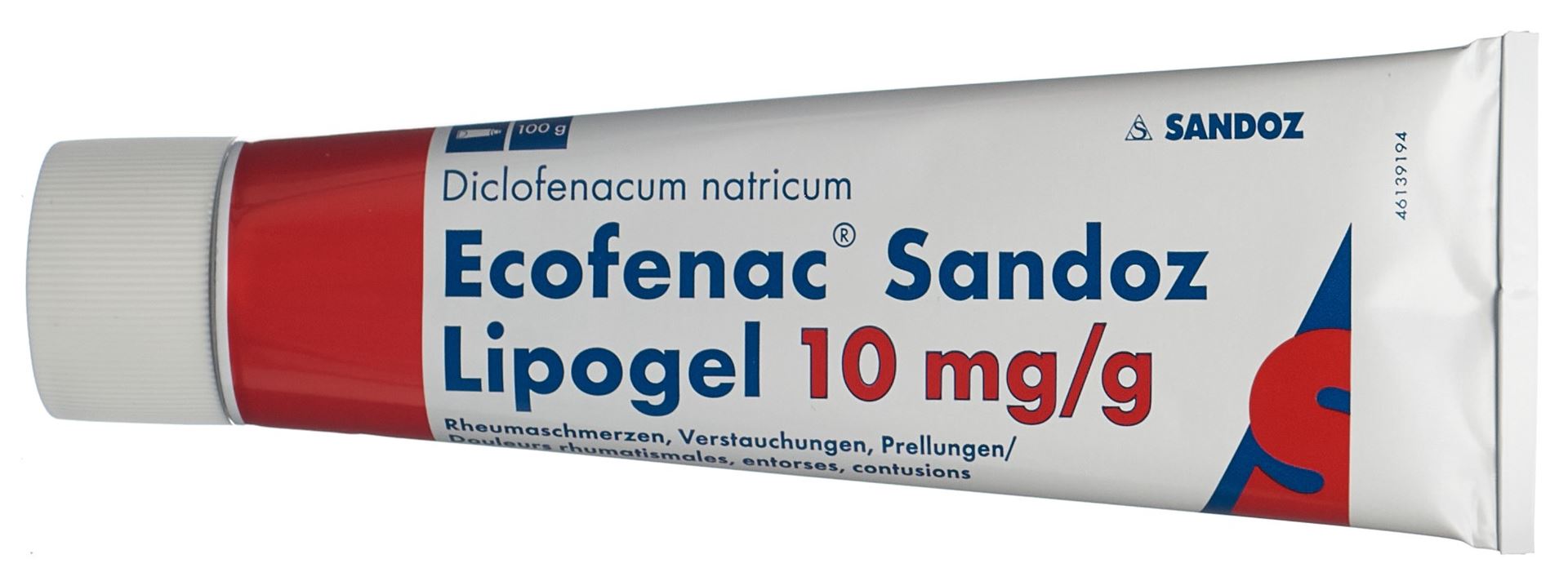 ECOFENAC Sandoz lipogel 10 mg/g tb 100 g