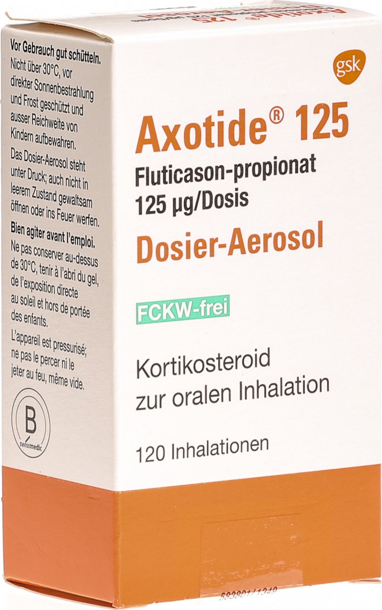 AXOTIDE aéros doseur 125 mcg sans-CFC 120 dos