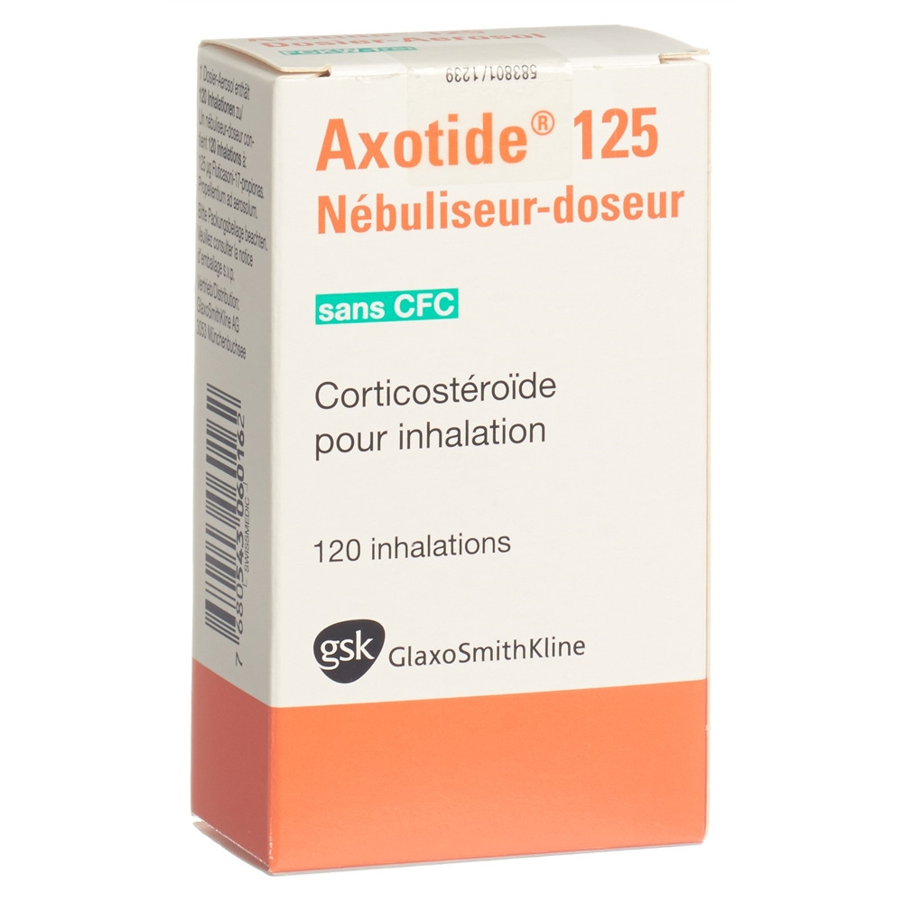 AXOTIDE aéros doseur 125 mcg sans-CFC 120 dos