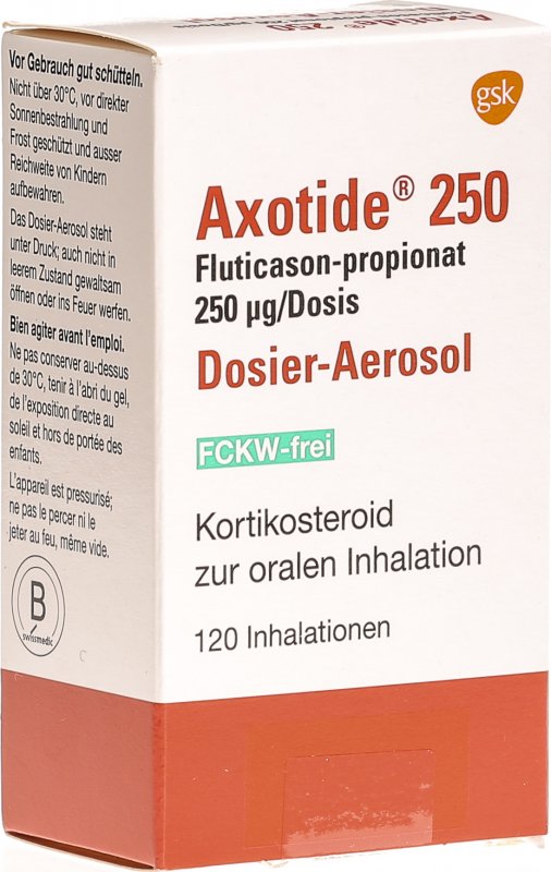 AXOTIDE aéros doseur 250 mcg sans-CFC 120 dos