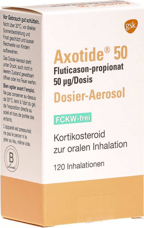 AXOTIDE aéros doseur 50 mcg sans-CFC 120 dos