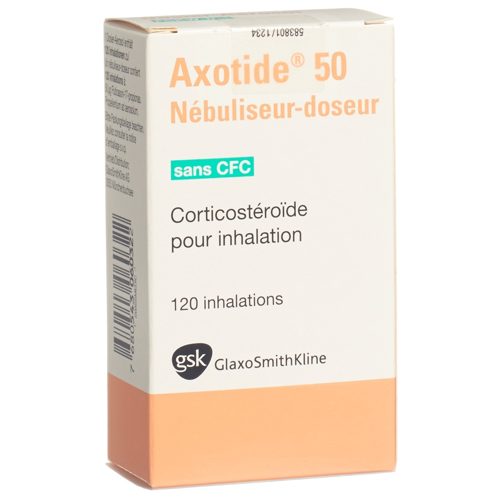 AXOTIDE aéros doseur 50 mcg sans-CFC 120 dos