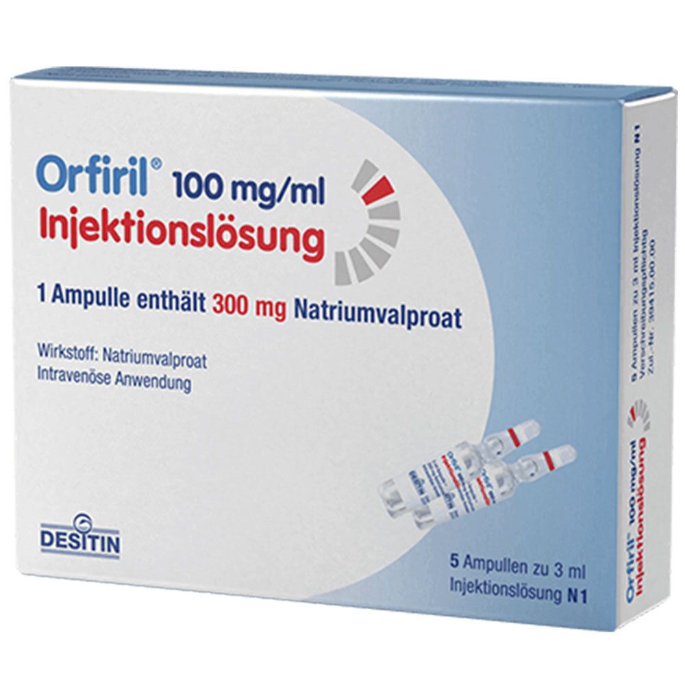 ORFIRIL sol inj 300 mg/3ml amp 5 pce