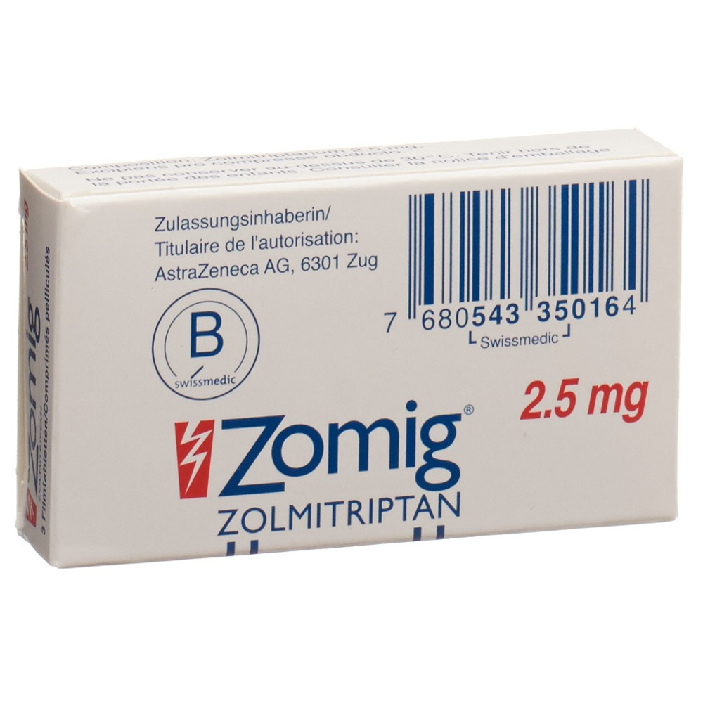 Zomig 2,5 mg, Filmtabletten