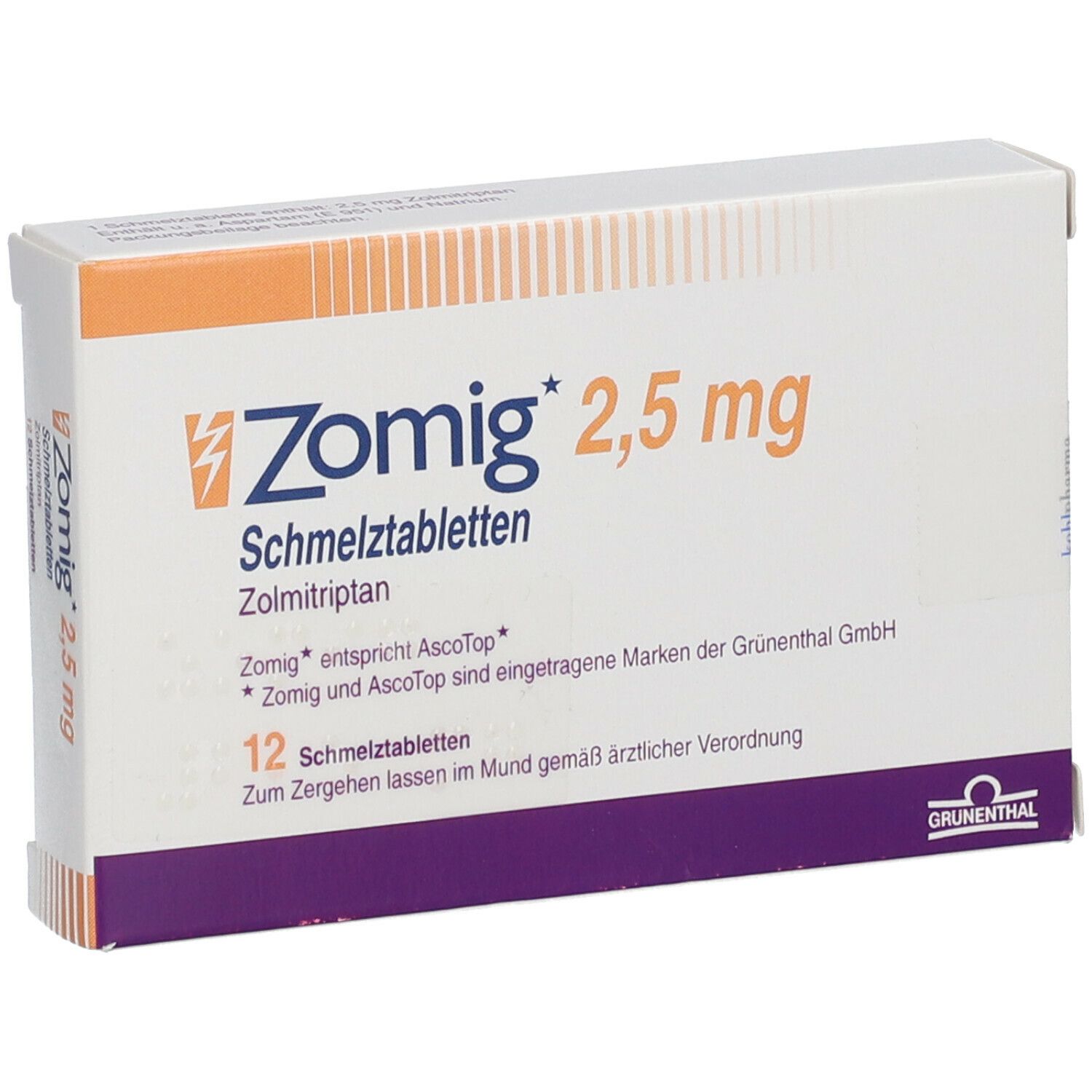 ZOMIG cpr pell 2.5 mg 12 pce