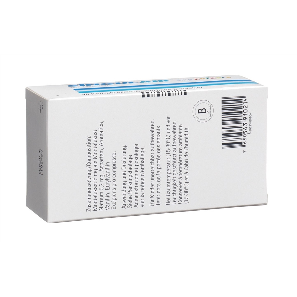 SINGULAIR cpr croquer 5 mg enf 98 pce