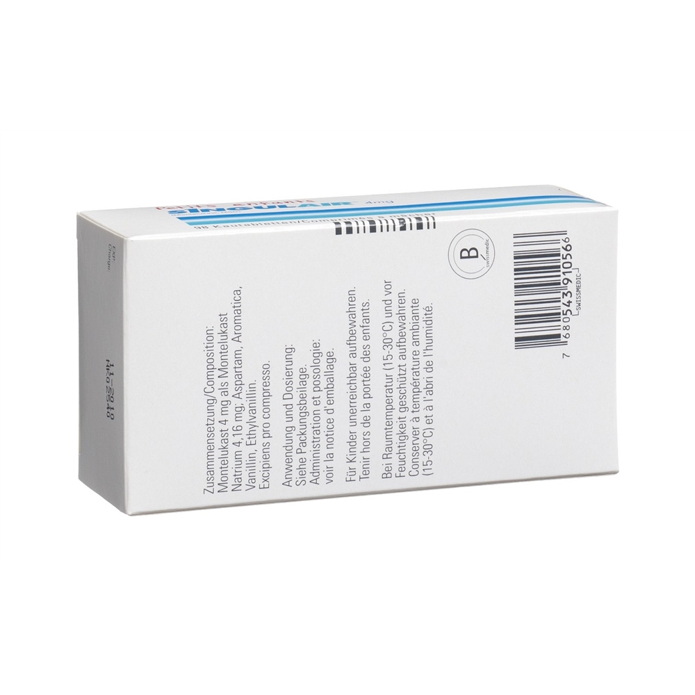 SINGULAIR cpr croquer 4 mg petit enf 98 pce