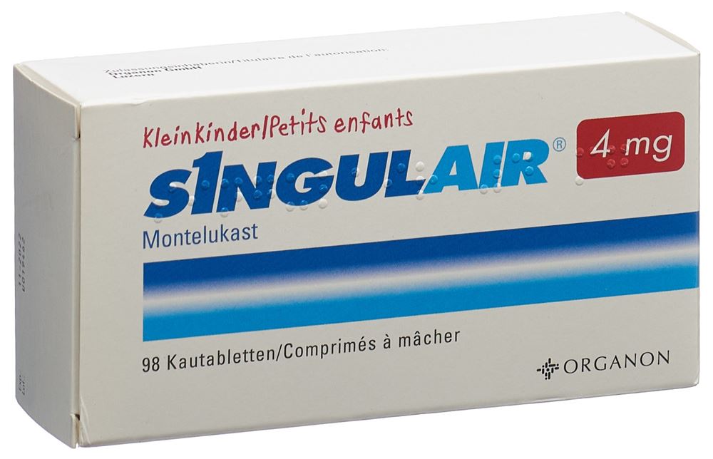 SINGULAIR cpr croquer 4 mg petit enf 98 pce