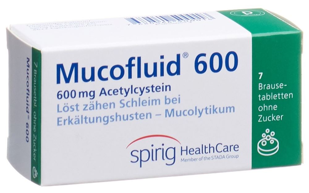 MUCOFLUID cpr eff 600 mg bte 7 pce