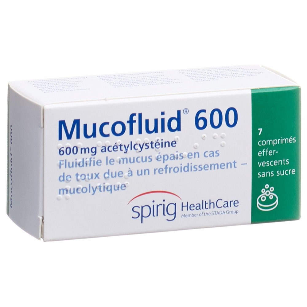 MUCOFLUID cpr eff 600 mg bte 7 pce