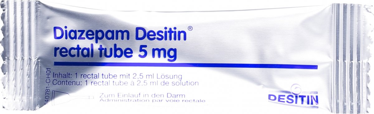 DIAZEPAM Desitin rectal tube 5 mg 5 x 2.5 ml