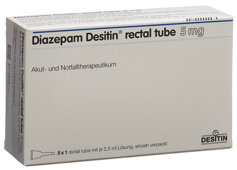 Diazepam Desitin 5 mg, Rectal Tube