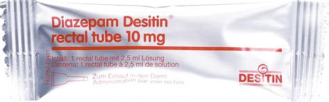 DIAZEPAM Desitin rectal tube 10 mg 5 x 2.5 ml