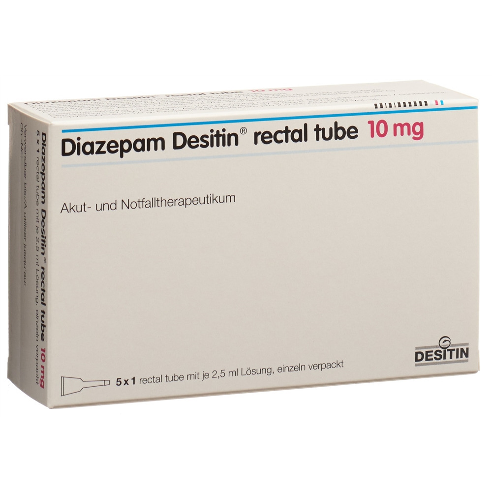 DIAZEPAM Desitin rectal tube 10 mg 5 x 2.5 ml