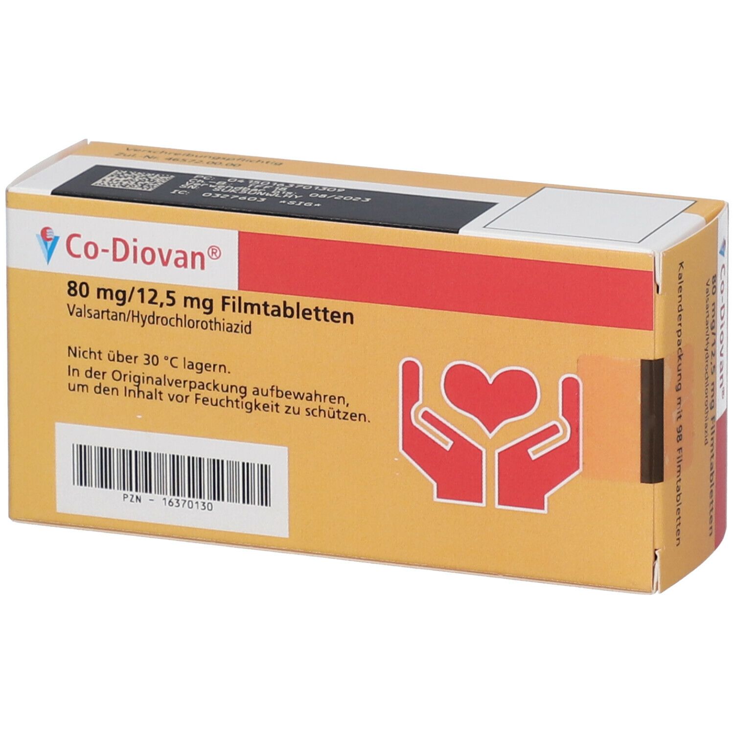 CO-DIOVAN cpr pell 80/12.5 mg 98 pce