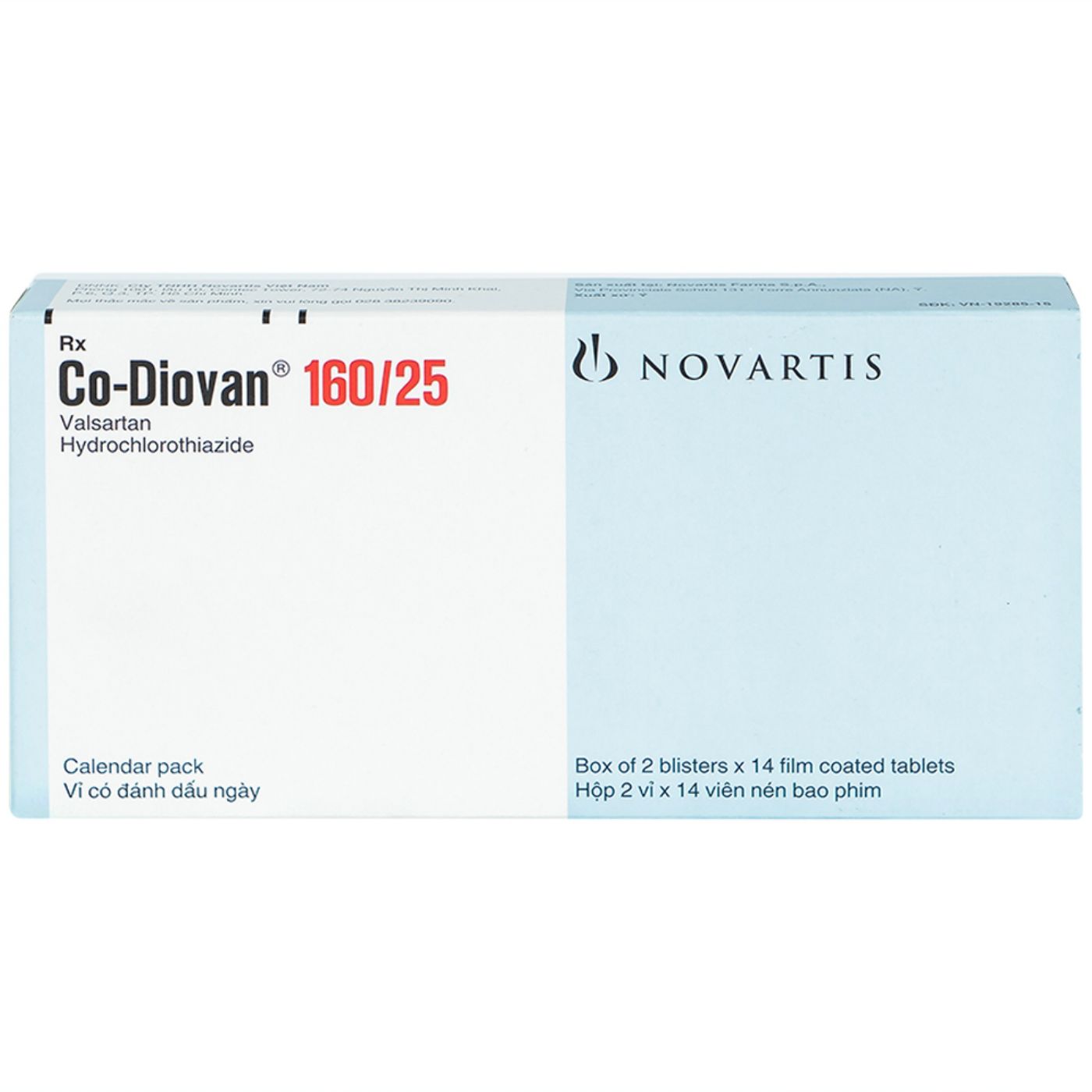 CO-DIOVAN cpr pell 160/25 mg 28 pce