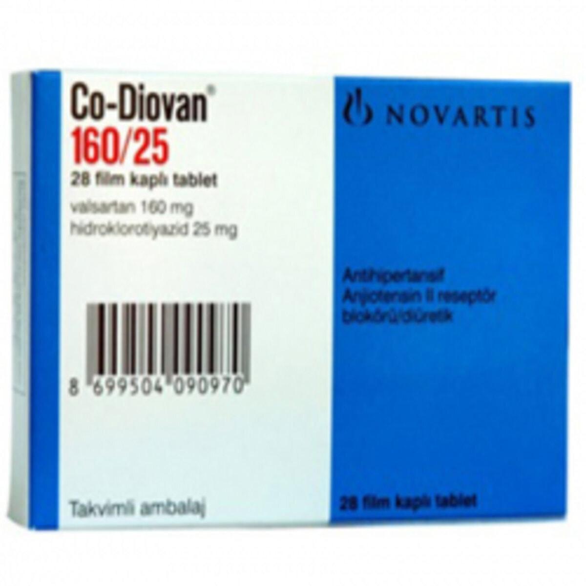 CO-DIOVAN cpr pell 160/25 mg 98 pce