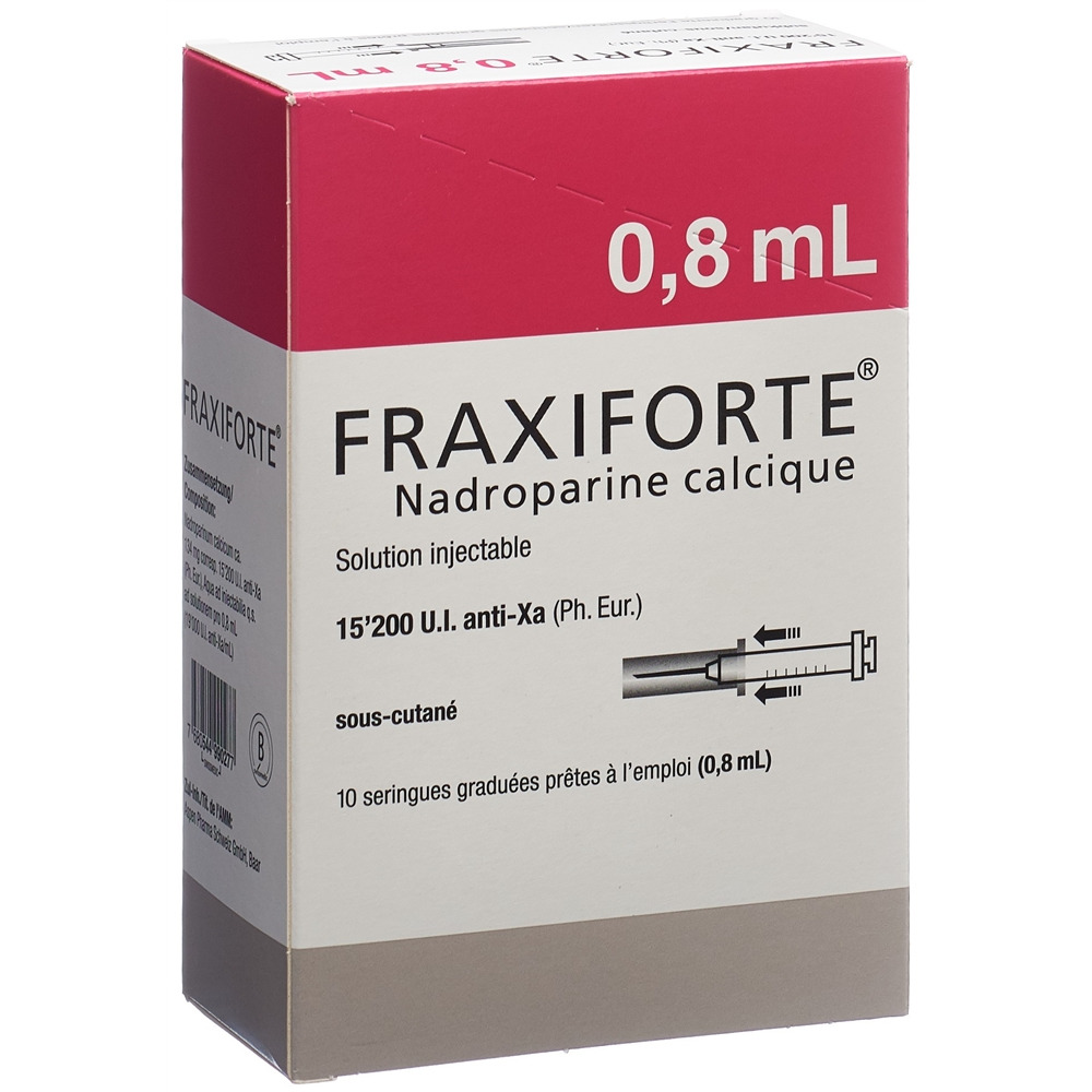 FRAXIFORTE 0.8 ml sol inj 10 ser pré 0.8 ml