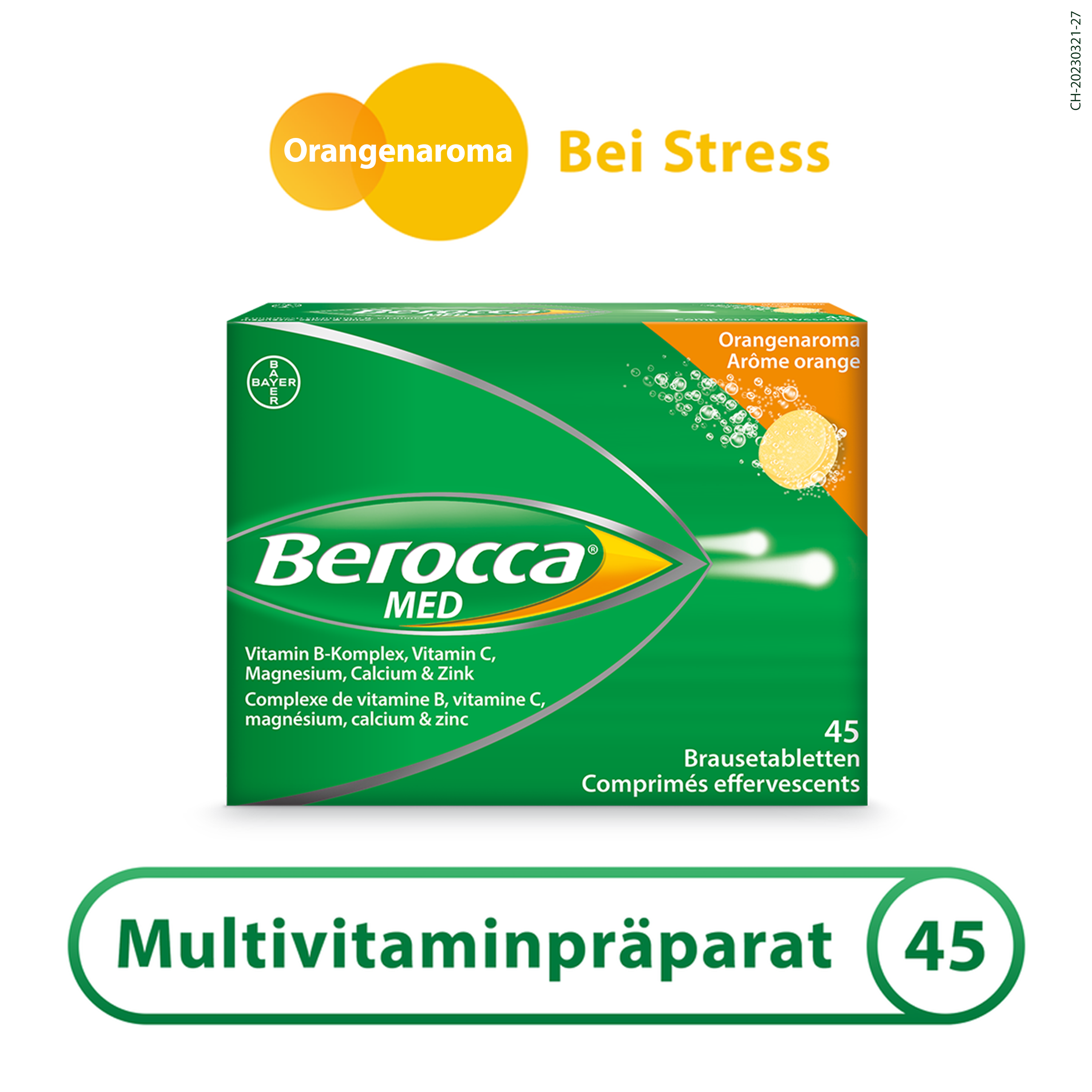 Berocca MED, Brausetabletten Orangenaroma