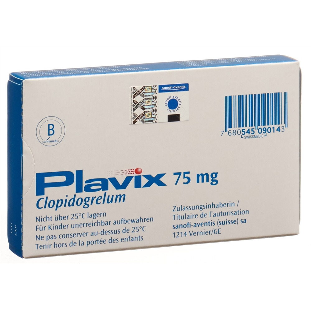 Plavix 75 mg, comprimés filmés